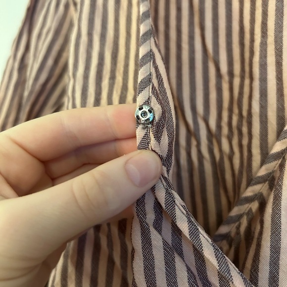 Madewell Puff-Sleeve Peplum Wrap Top in Stripe - Picture 5 of 10